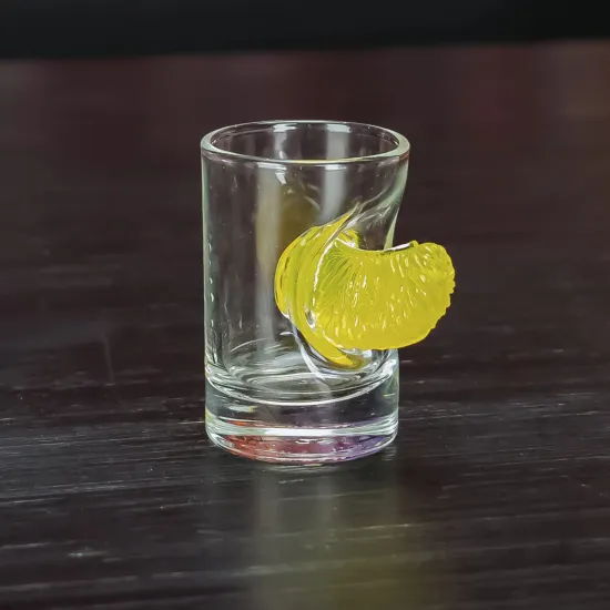 Набір чарок з вишнею та мандарином на підставці 6 шт ( вишня/мандарин ) в подарунковому пакуванні - Вишня/Манд