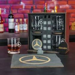 Набір склянок для віскі зі вставкою Mercedes - 4 - Автомобільна вставка